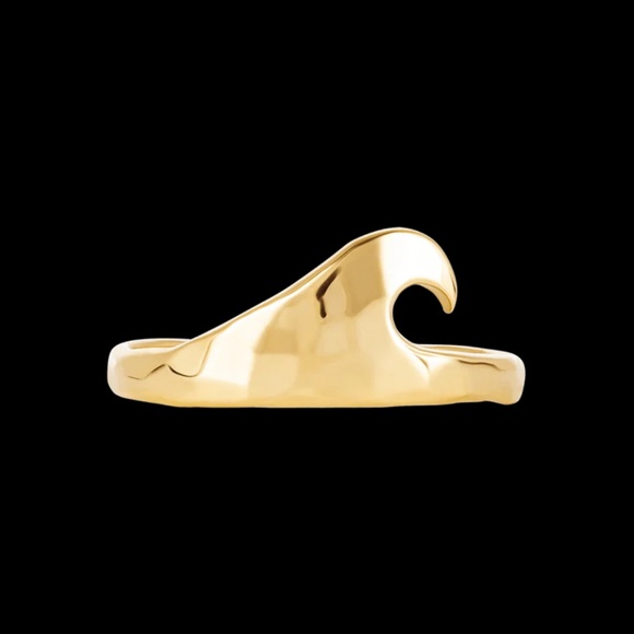 JAMES MICHELLE SOLID GOLD SURFER RING SIZE 5 - Picture 2 of 3